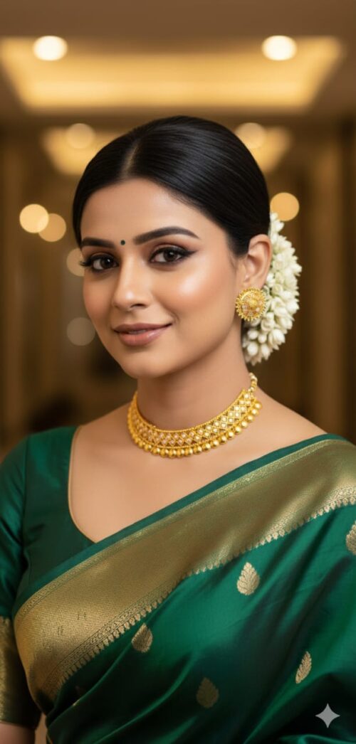 Choker Necklace Set with Earrings for Women & Girls | Gold Plated Mirror Work Necklace Set