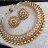 Choker Necklace Set with Earrings for Women & Girls | Gold Plated Mirror Work Necklace Set