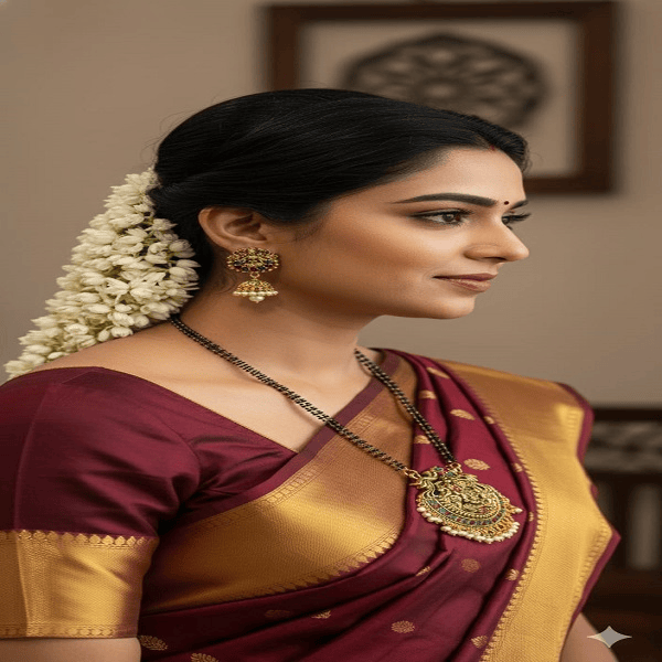 Mahalakshmi Temple Design Mangalsutra Set for Women - Image 2