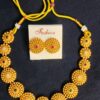 Women's AD Triple Floral Mangalsutra Set with Matching Stud Earrings | Gold Plated CZ Necklace Set for Daily Wear, Party & Wedding