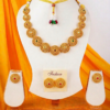 Women's AD Triple Floral Mangalsutra Set with Matching Stud Earrings | Gold Plated CZ Necklace Set for Daily Wear, Party & Wedding