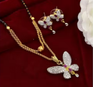 butterfly design mangalsutra