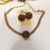 Best Necklace Set for Women & Girls | Designer Ruby & Green Choker Necklace Set