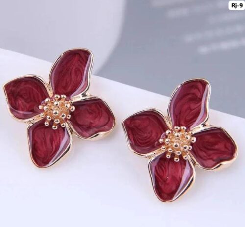 mehroon earring