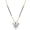 Butterfly (Titli) Design Mangalsutra for Women | Elegant Black Beads Chain with Butterfly Pendant
