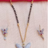 Butterfly (Titli) Design Mangalsutra for Women | Elegant Black Beads Chain with Butterfly Pendant
