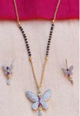 Butterfly (Titli) Design Mangalsutra for Women | Elegant Black Beads Chain with Butterfly Pendant