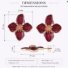 Gold Plated  Enamel Flower Stud Earrings for Women & Girls | Lightweight Floral Fashion Jewellery
