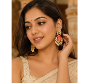 pink earrings for women