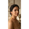 pink stone choker necklace set