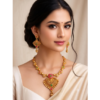 gold plate choker necklace set