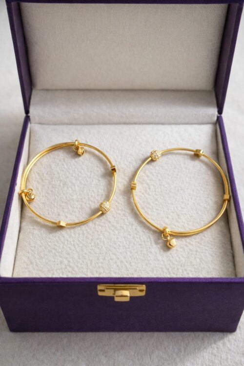 Gold Plated Adjustable Kadli Bracelet for Women & Girls