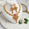 gold plated choker necklace set 2 necklace set